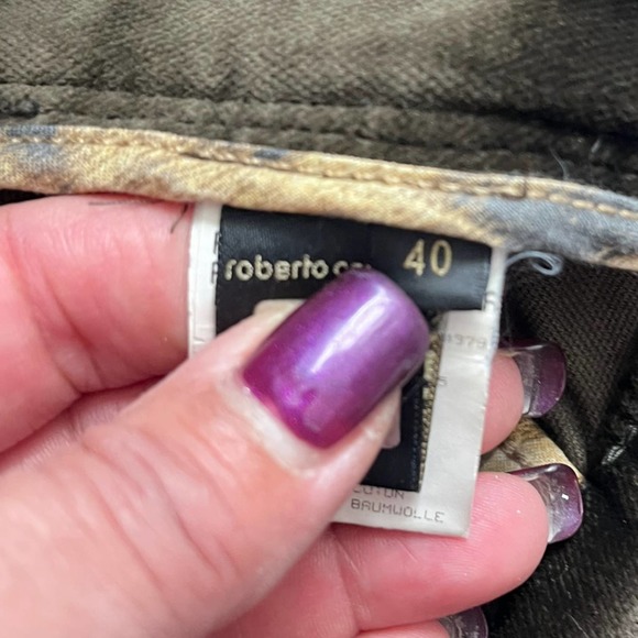 Vintage ROBERTO CAVALLI Pants Chocolate Brown Low-Rise Y2K Velvet - Picture 13 of 15